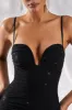 Plunge Mini Dress in Black sold by Oh Polly