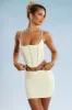 Embellished Corset Crop Top in Ivory sold by Oh Polly