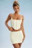 Embellished Corset Crop Top in Ivory sold by Oh Polly