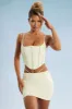 Embellished Corset Crop Top in Ivory sold by Oh Polly