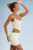 Embellished Corset Crop Top in Ivory sold by Oh Polly