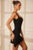 Sweetheart Neckline Mini Dress in Black sold by Oh Polly