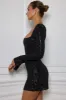 Embellished A-Line Mini Dress in Black sold by Oh Polly