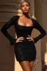Embellished A-Line Mini Dress in Black sold by Oh Polly