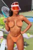 Thong Bikini Bottoms in Orange sold by Oh Polly
