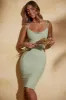 Cowl Neck Backless Midi Dress in Sage Green sold by Oh Polly