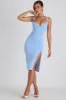 Modal Bow-Detail Sweetheart-Neck Midi Dress in Sky Blue sold by Oh Polly