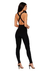 Sleek In The Sheets Extreme Plunge Ankle Length Jumpsuit in Black sold by Oh Polly