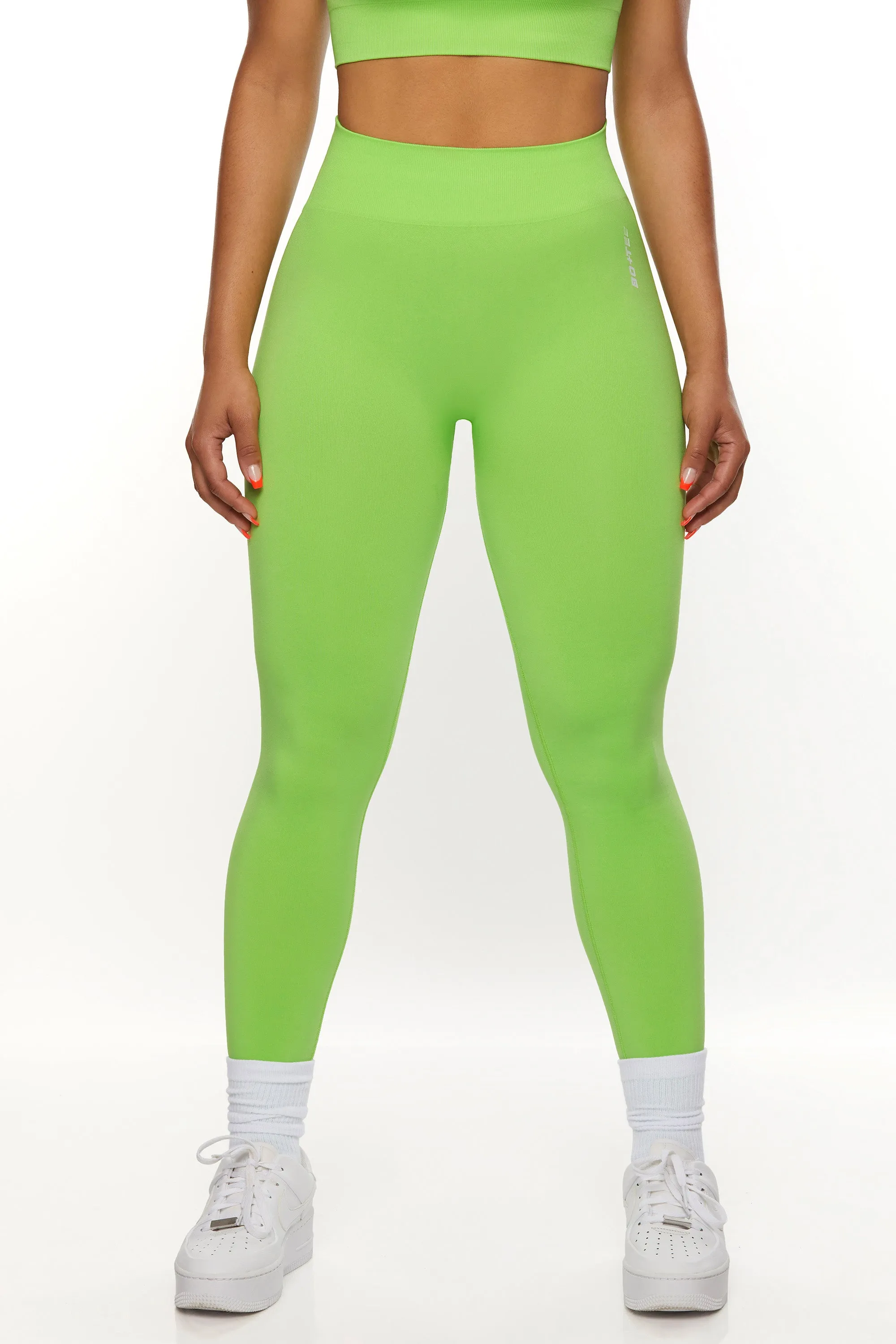 High Waist Seamless Leggings in Green sold by Oh Polly product image thumbnail 2