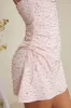 Hand Embellished Cowl Neck Mini Dress in Pink sold by Oh Polly