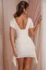 Draped Corset Mini Dress in Ivory sold by Oh Polly