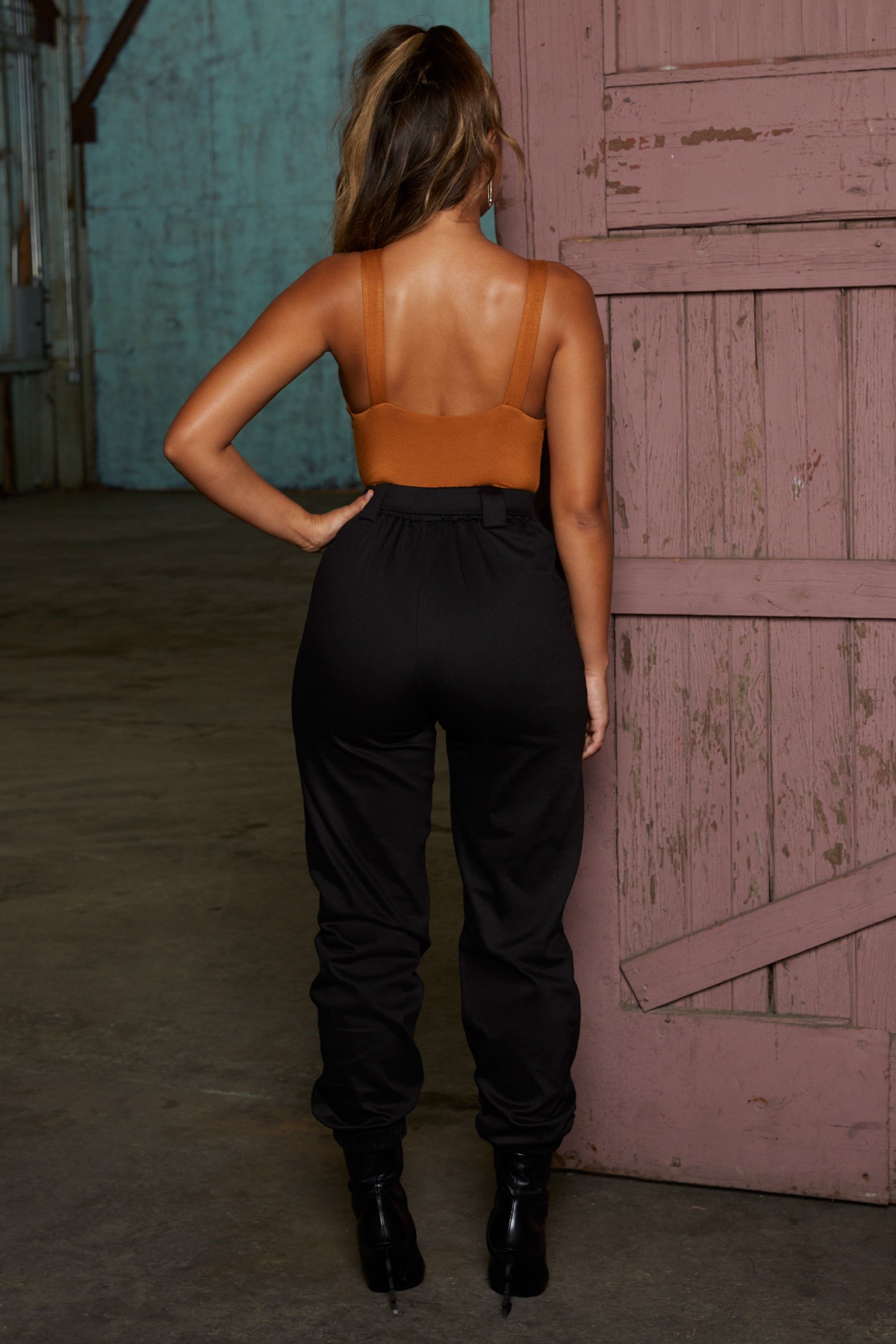 Reporting For Duty High Waisted Cargo Trousers in Black sold by Oh Polly product image thumbnail 9