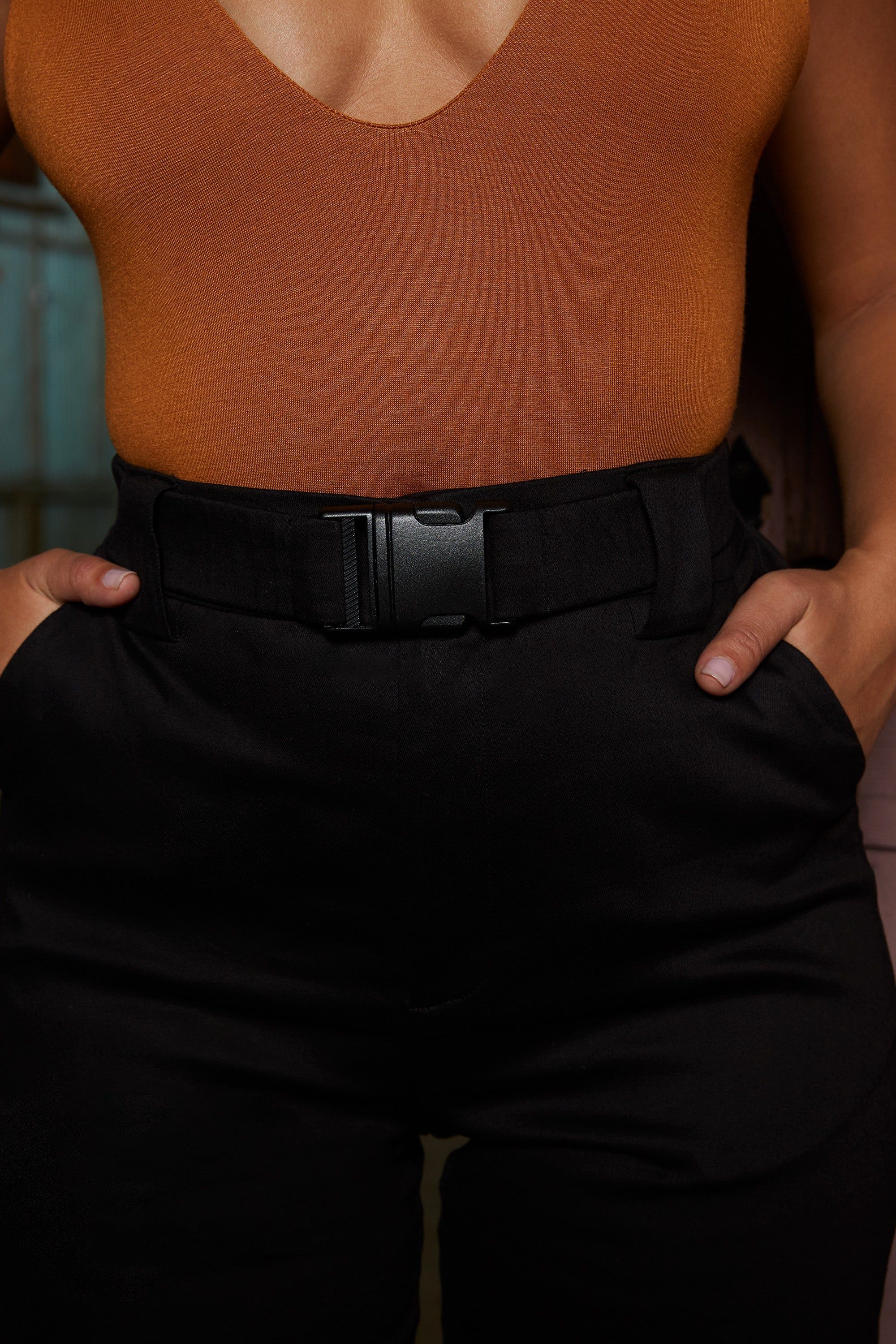 Reporting For Duty High Waisted Cargo Trousers in Black sold by Oh Polly product image thumbnail 10