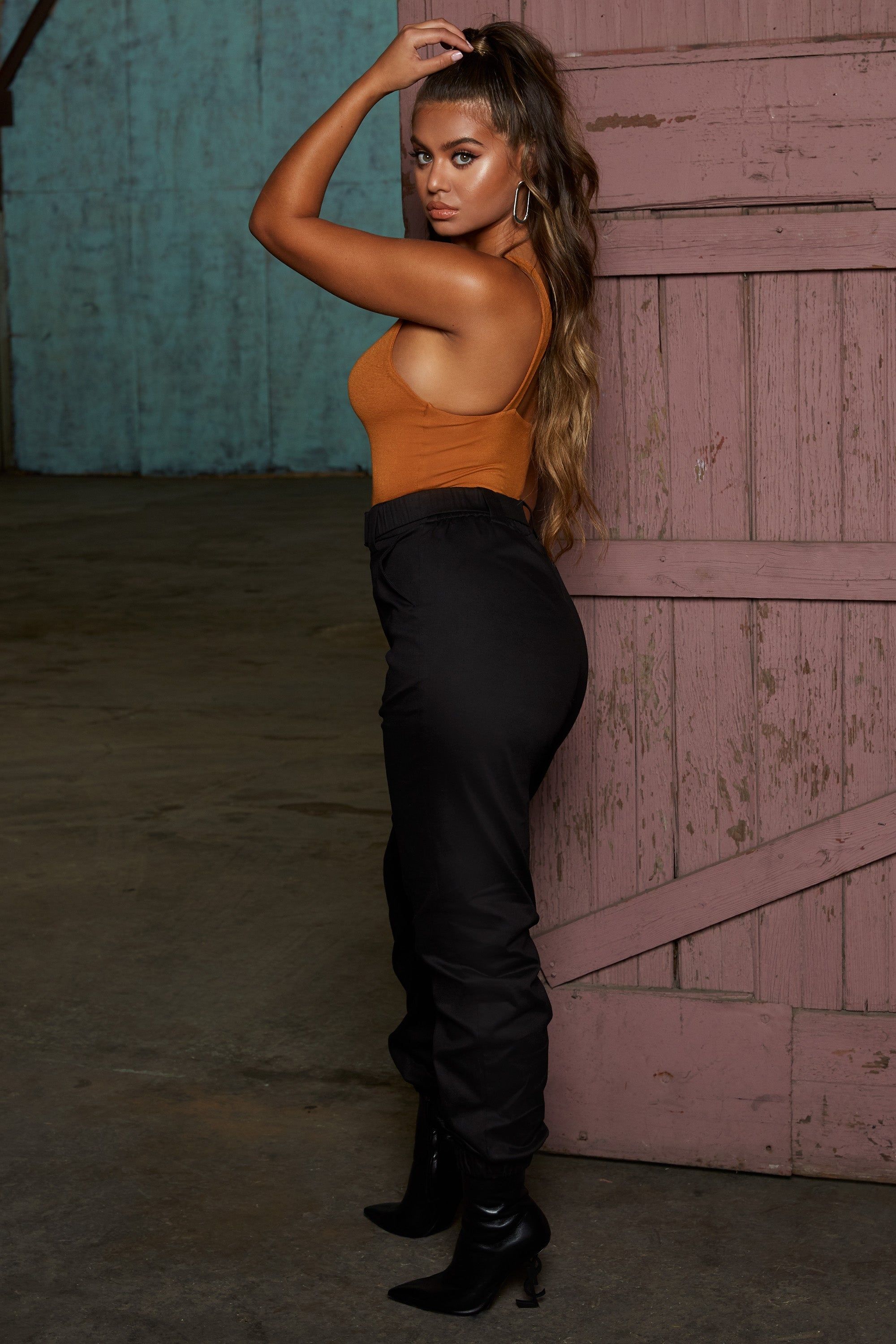 Reporting For Duty High Waisted Cargo Trousers in Black sold by Oh Polly product image thumbnail 7