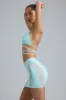 Embellished Mid-Rise Mini Skirt in Ice Blue sold by Oh Polly