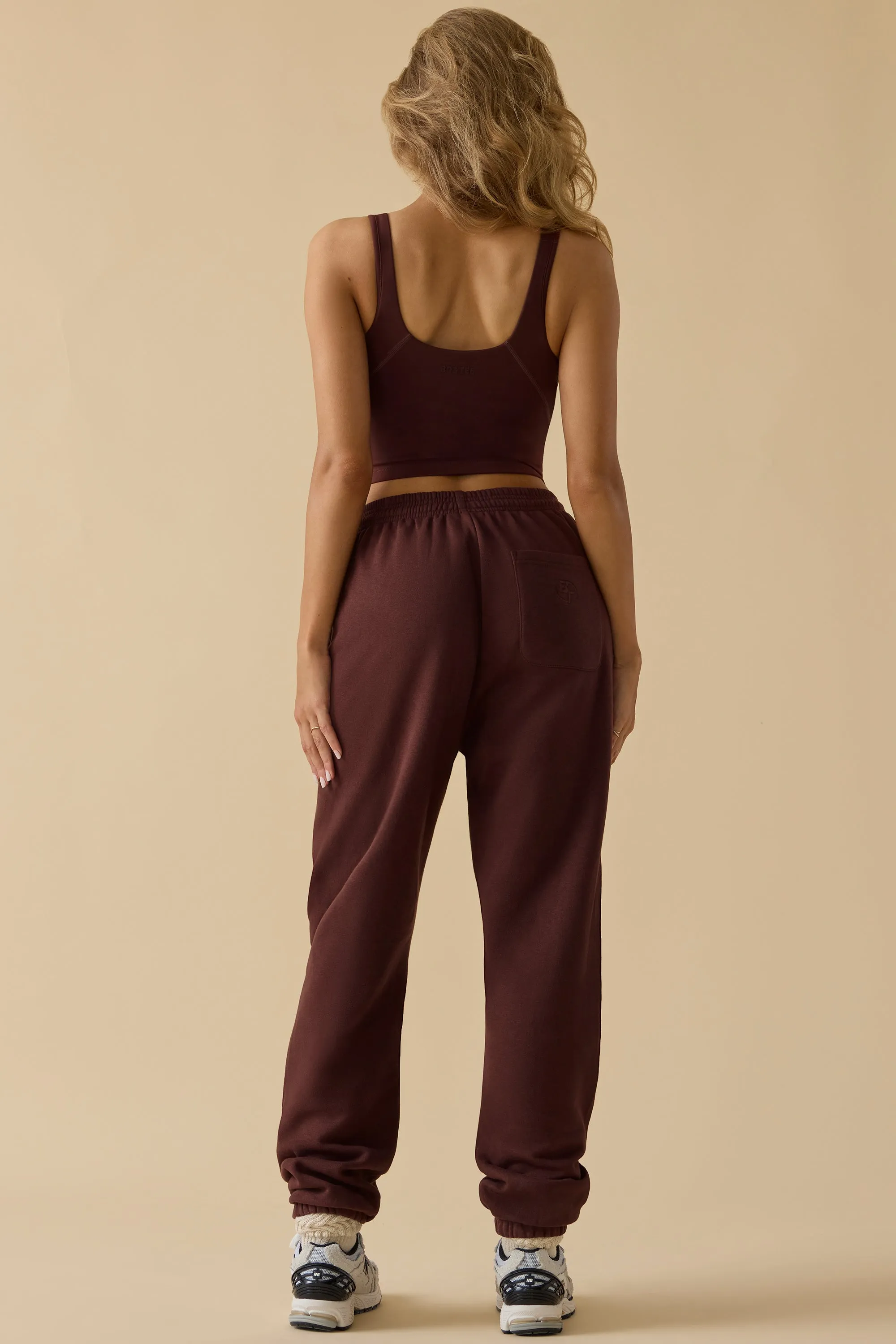 Petite Mid-Rise Joggers in Mahogany sold by Oh Polly product image thumbnail 2