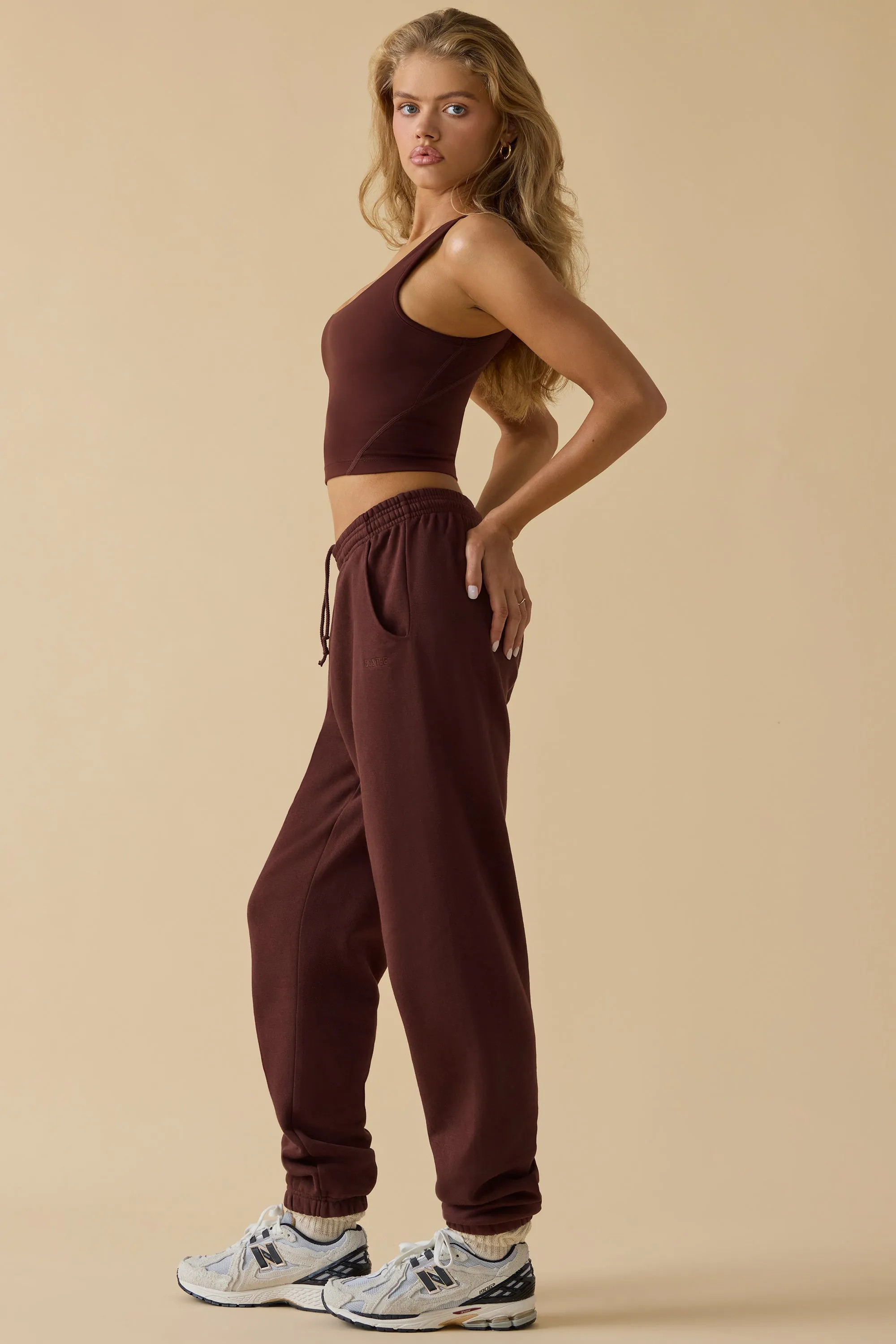 Petite Mid-Rise Joggers in Mahogany sold by Oh Polly product image thumbnail 3