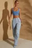 Tall High Waist Wide Leg Cargo Trousers in Light Blue sold by Oh Polly