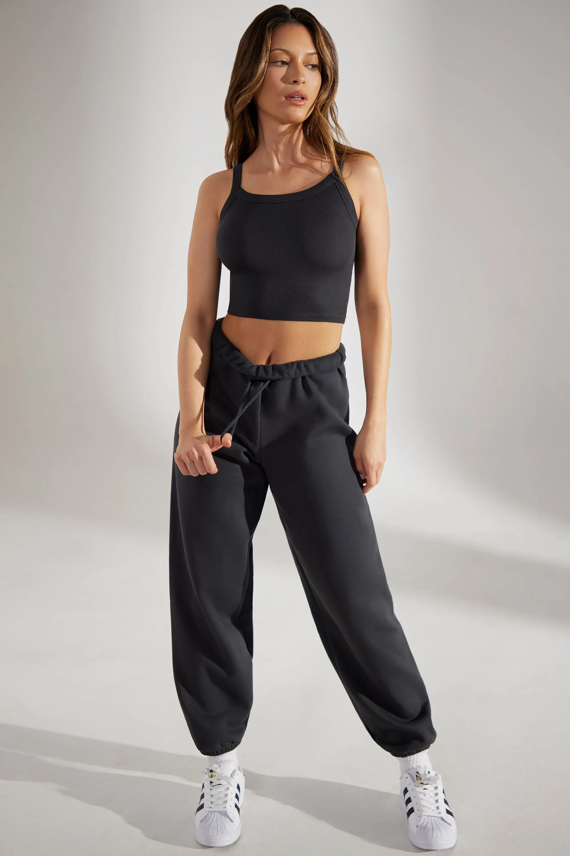 Oversized Joggers in Washed Black sold by Oh Polly product image thumbnail 4