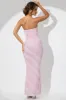 Embellished Strapless Ruffle Maxi Dress in Soft Pink sold by Oh Polly