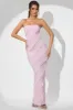Embellished Strapless Ruffle Maxi Dress in Soft Pink sold by Oh Polly