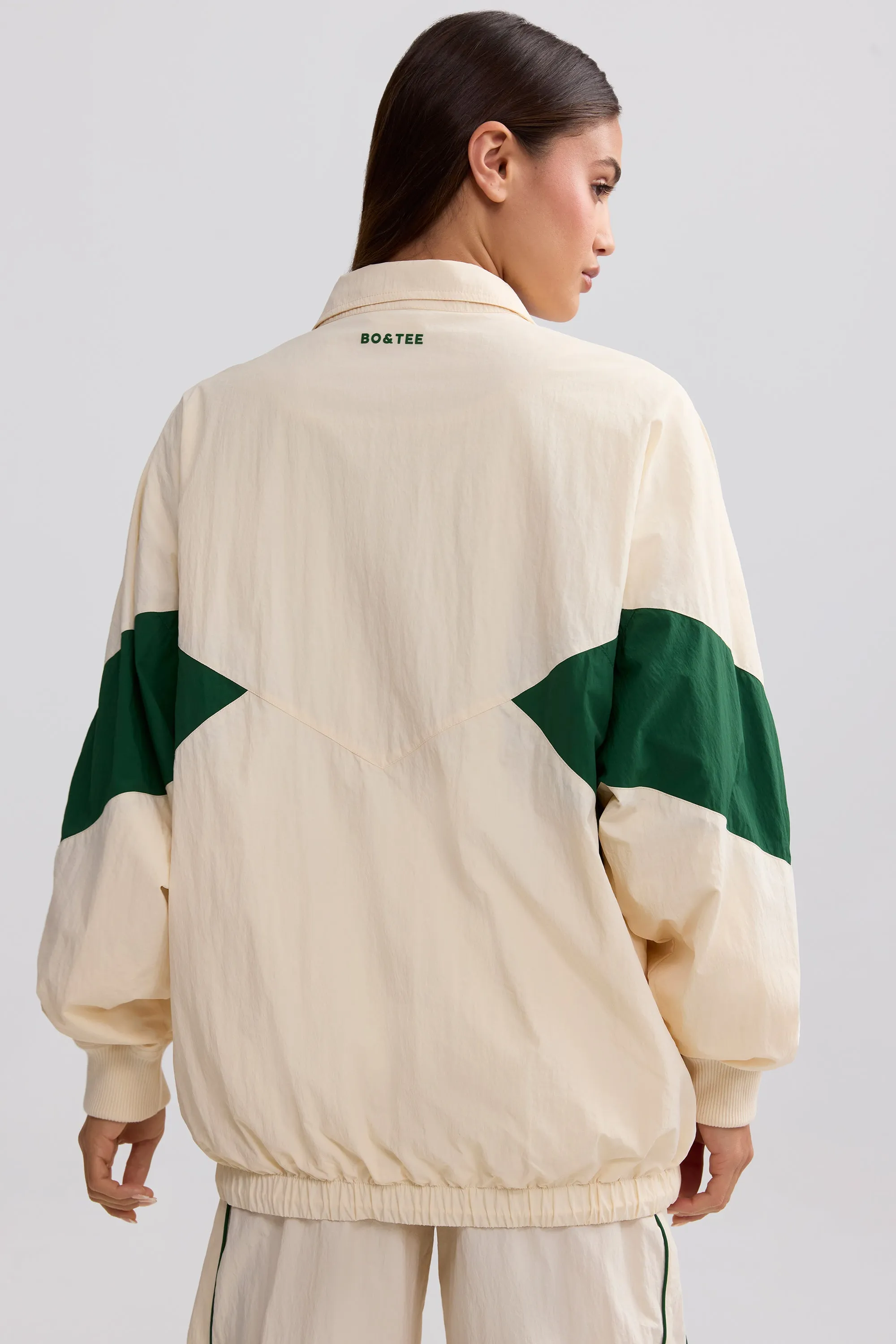 Oversized Colourblock Track Jacket in Marble sold by Oh Polly product image thumbnail 2