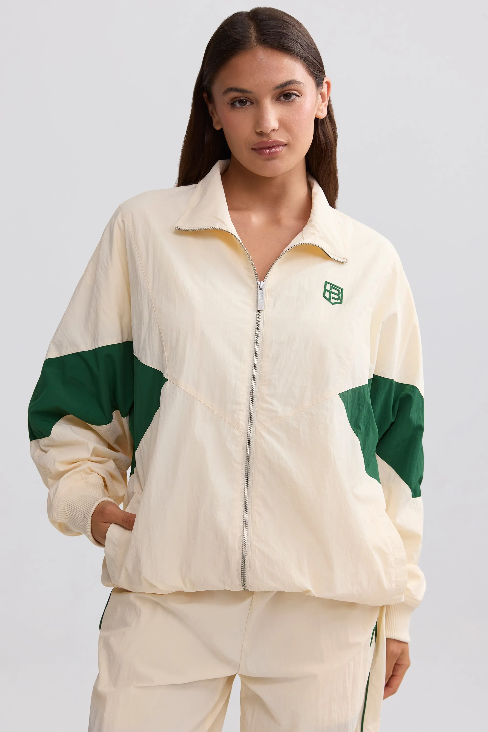 Oversized Colourblock Track Jacket in Marble sold by Oh Polly product image thumbnail 5