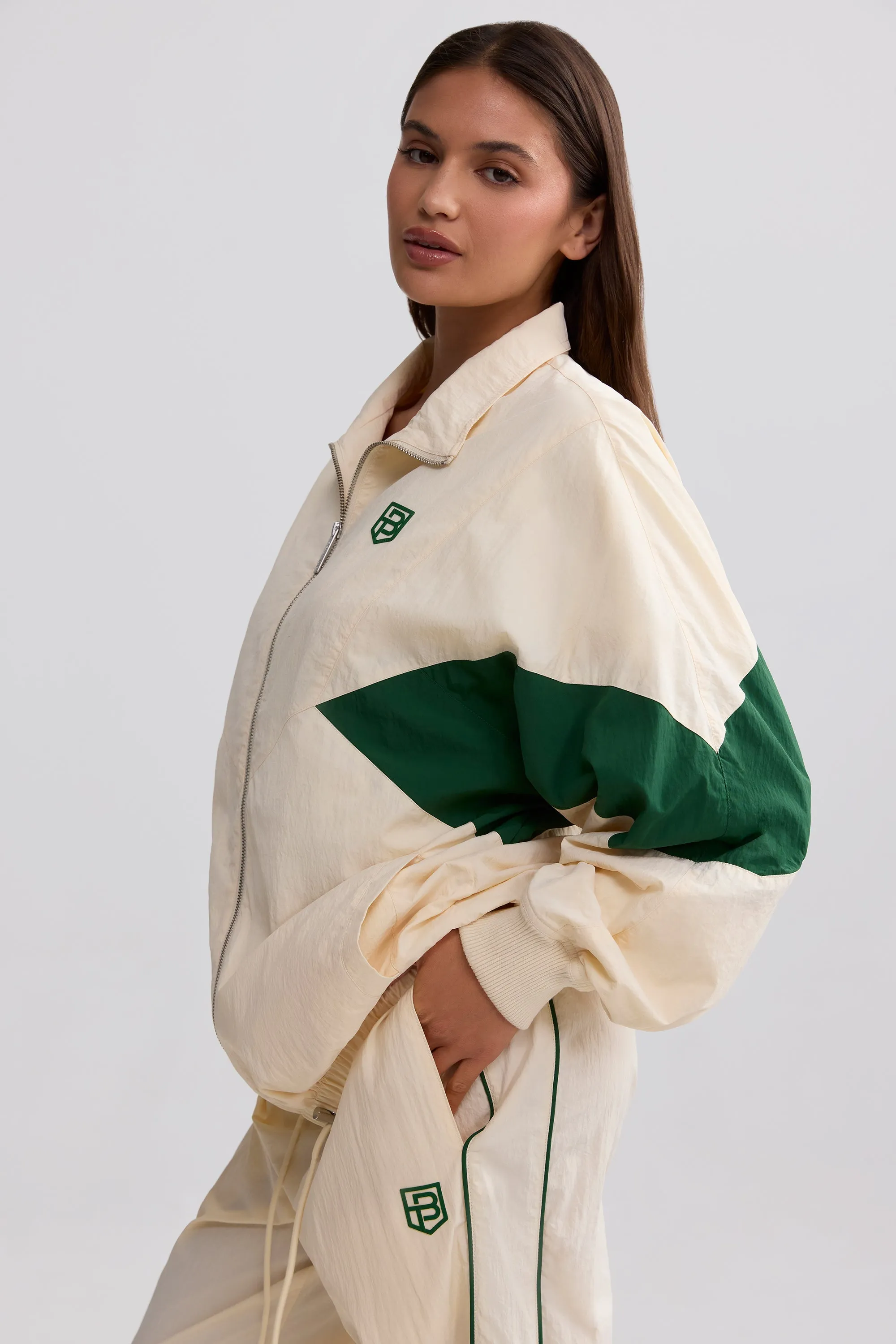 Oversized Colourblock Track Jacket in Marble sold by Oh Polly product image thumbnail 3