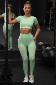 Unstoppable Seamless Full Length Leggings in Green sold by Oh Polly
