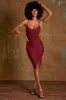 Cowl Neck Midi Dress in Wine sold by Oh Polly