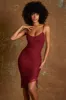 Cowl Neck Midi Dress in Wine sold by Oh Polly