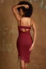 Cowl Neck Midi Dress in Wine sold by Oh Polly