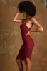 Cowl Neck Midi Dress in Wine sold by Oh Polly