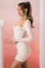 Long Sleeve Mini Dress in Stone sold by Oh Polly