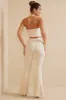 Tall High Waist Flare Trousers in Ivory sold by Oh Polly