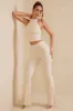Tall High Waist Flare Trousers in Ivory sold by Oh Polly