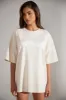 Oversized Short Sleeve T-Shirt in Heather Oat sold by Oh Polly