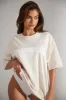 Oversized Short Sleeve T-Shirt in Heather Oat sold by Oh Polly