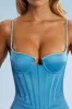 Corset Mini Dress in Blue sold by Oh Polly