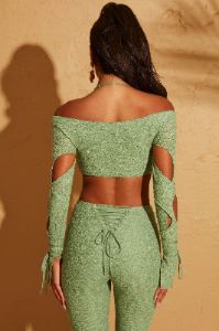 Cut Out Crop Top in Green sold by Oh Polly