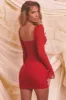 Ruched Mesh Cut Out Mini Dress in Red sold by Oh Polly