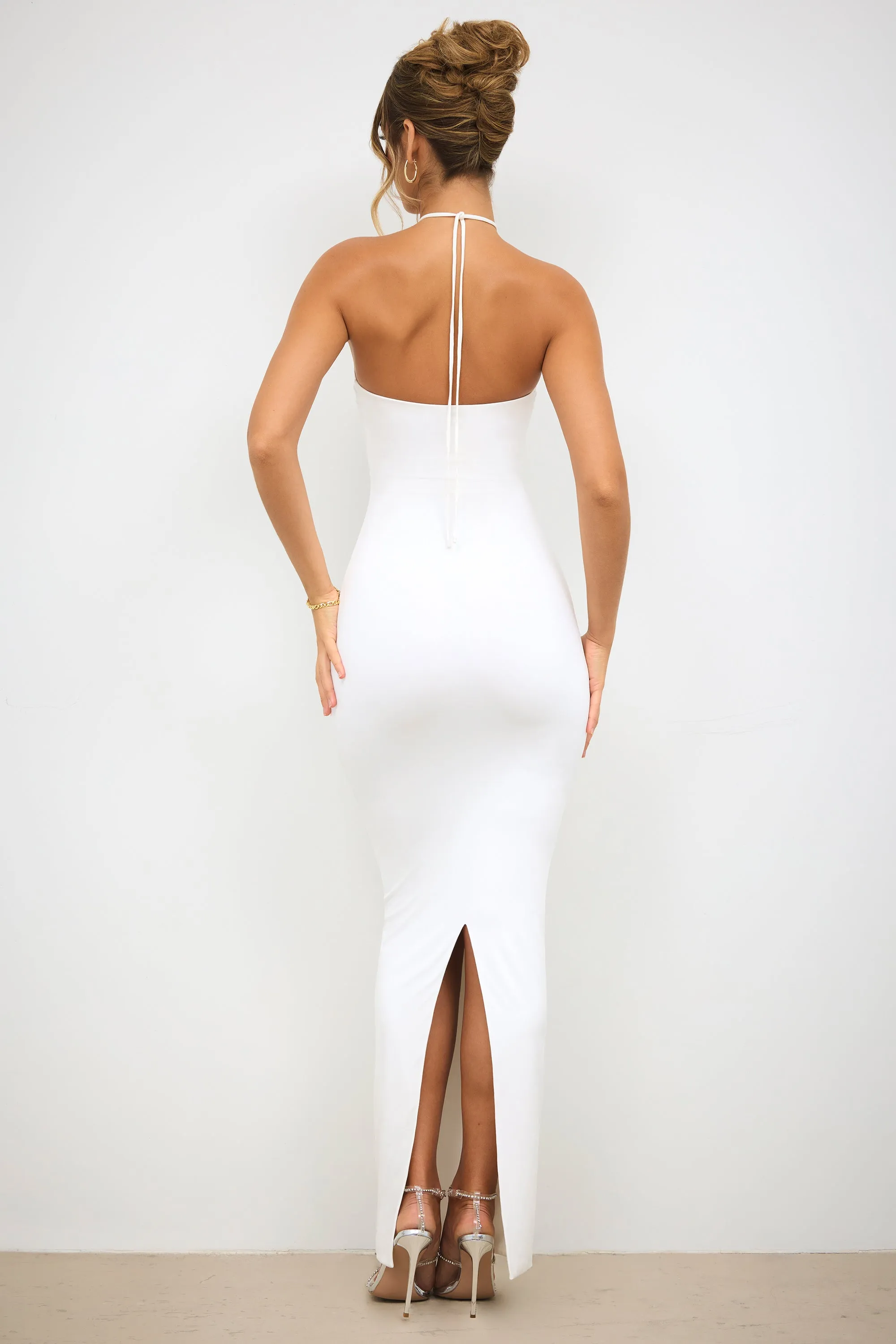 strapless open back dress Carys Maxi Dress Black main image 1
