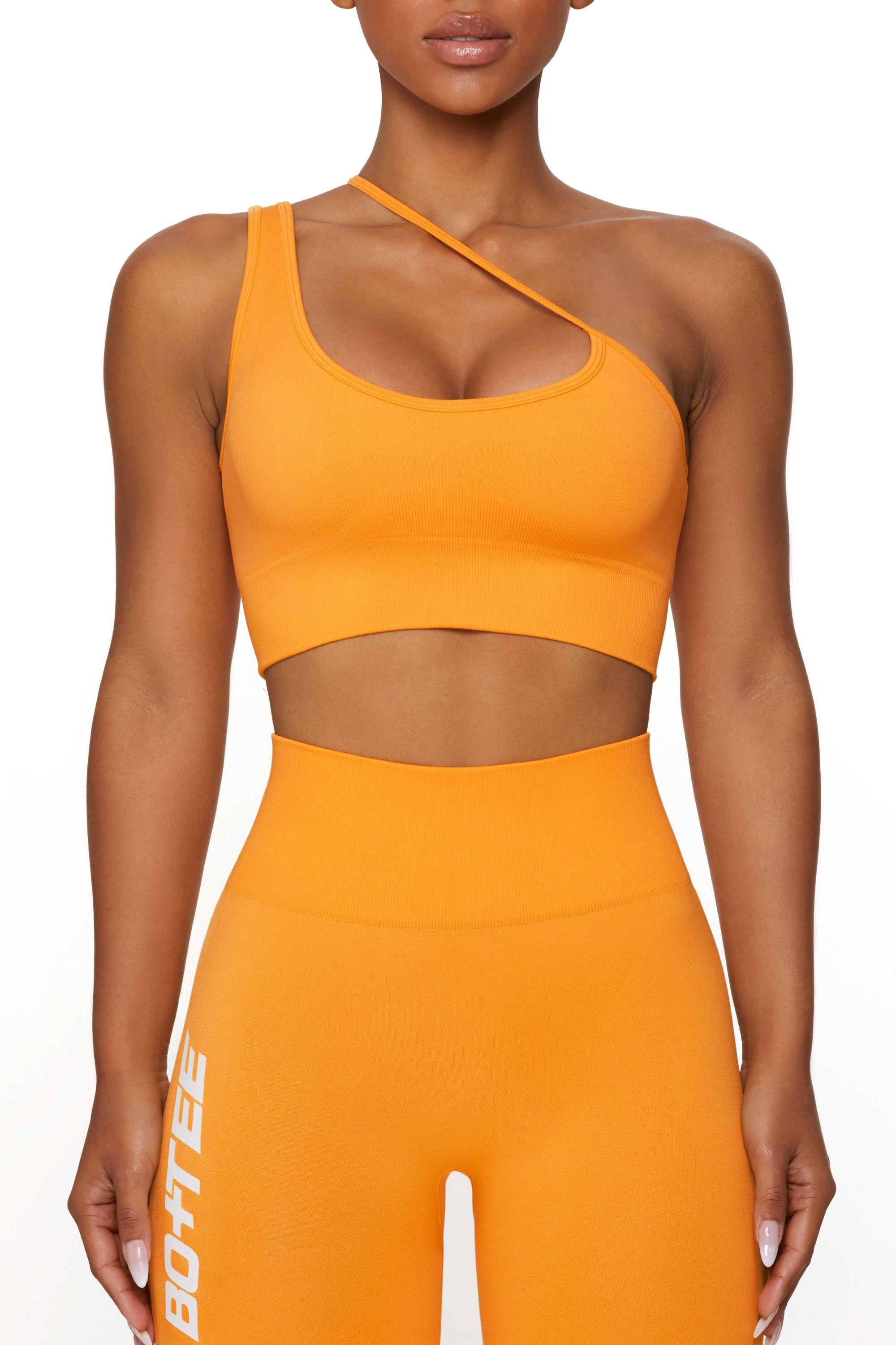 Asymmetric Seamless Crop Top in Orange sold by Oh Polly product image thumbnail 4