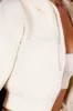 Zip Up Cropped Hooded Jacket in Ivory sold by Oh Polly