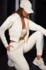 Zip Up Cropped Hooded Jacket in Ivory sold by Oh Polly