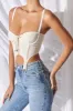 Be Mine Underwired Corset Crop Top in Ivory sold by Oh Polly