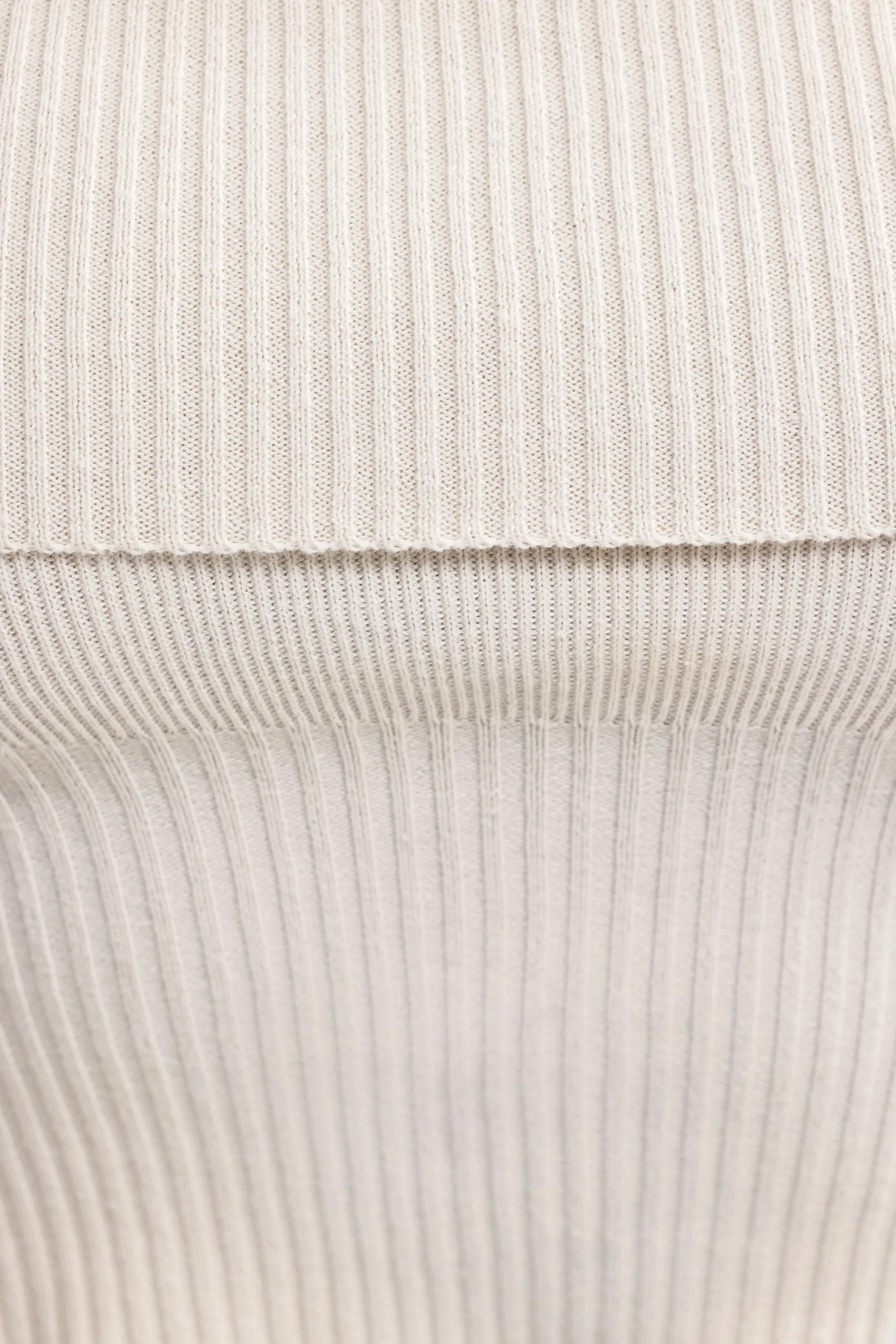 Bandeau Chunky Knit Crop Top in Cream sold by Oh Polly product image thumbnail 4