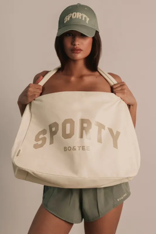 Sporty Oversized Tote Bag in Bone sold by Oh Polly