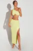 Embellished Side Split Maxi Skirt in Lime Green sold by Oh Polly