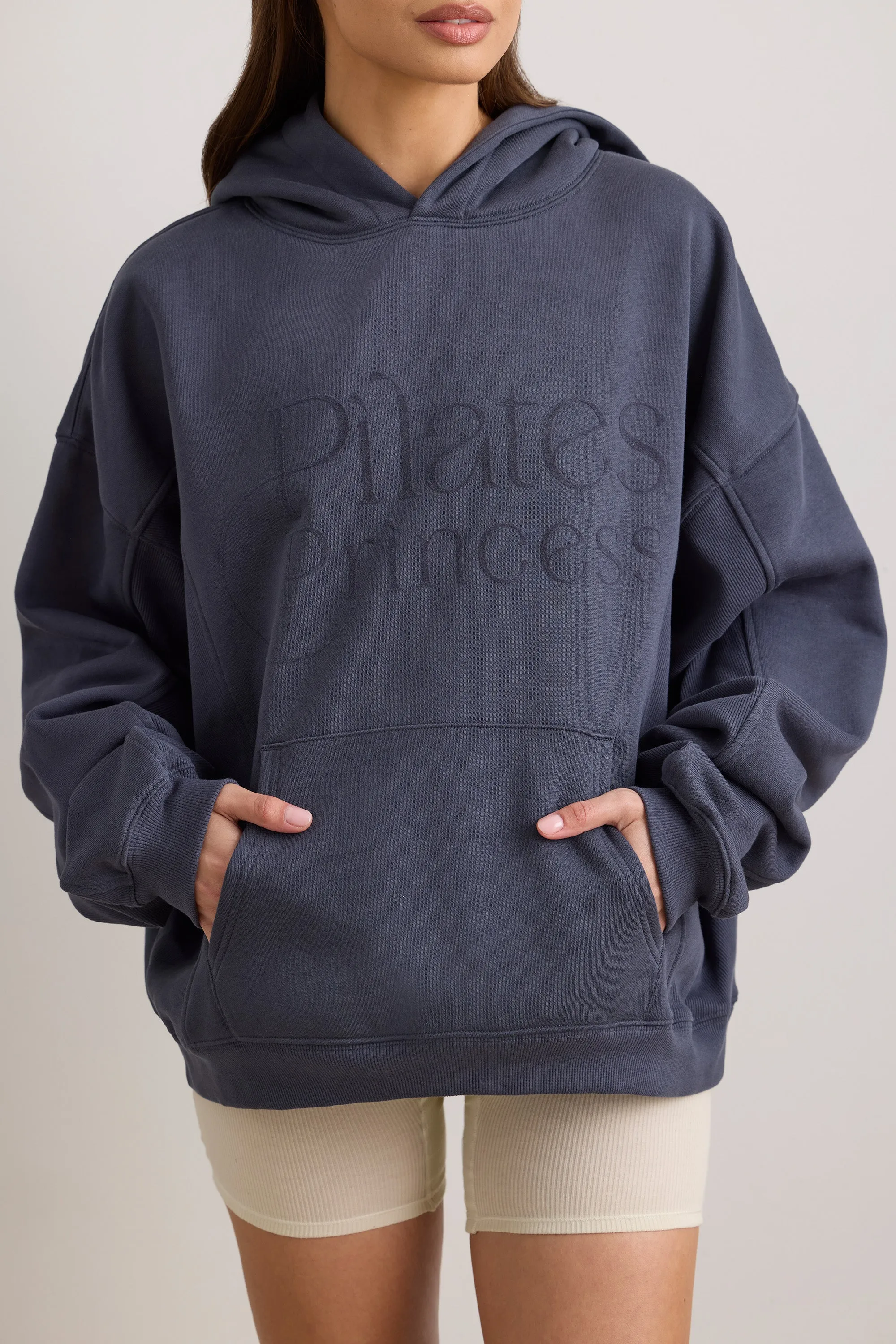 Oversized Hooded Sweatshirt in Slate sold by Oh Polly product image thumbnail 4